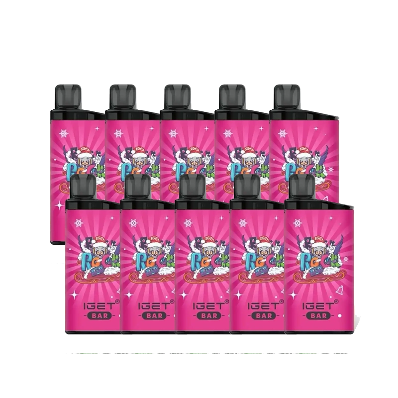 IGET BAR - STRAWBERRY WATERMELON HARD CANDY 10 PACK - 3500 PUFFS